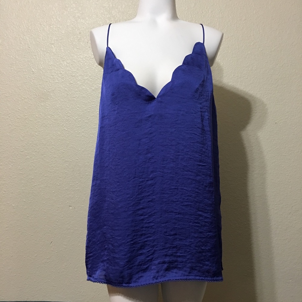 NWOT Free People Scalloped Trim Cami